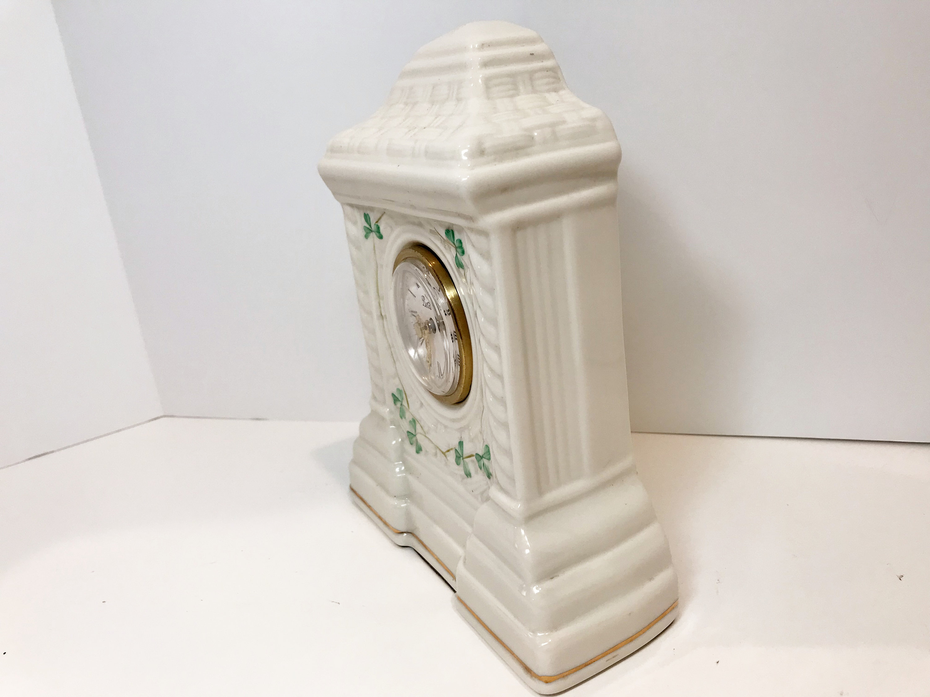 SOLD, Reserved for SR, Belleek Clock, Belleek Porcelain, Made in