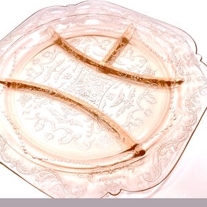 Rosa Florentiner, Depression Glasplatte, rosa Depression, Depression Glas, Vintage Glas, Geschenk für sie, Einweihungsparty Geschenk, Geburtstagsgeschenk