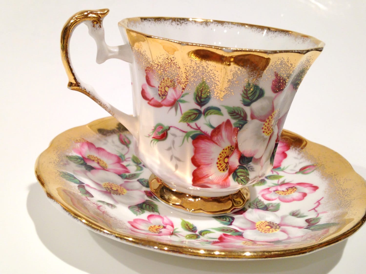 Elizabethan Tea Cup and Saucer, Elizabethan Tea Cups, Tea Set, English