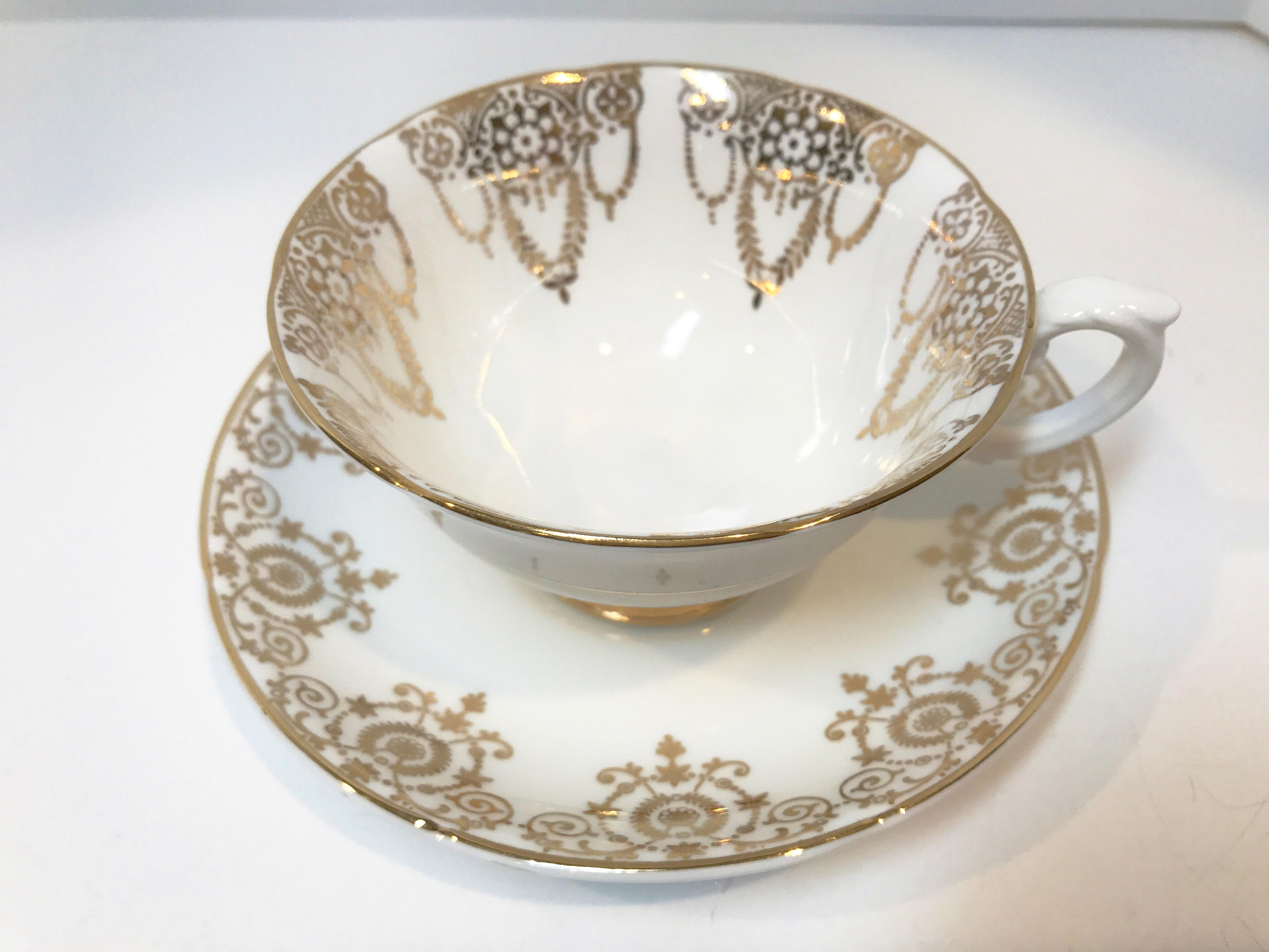 Royal Grafton Tea Cup and Saucer, Antique Tea Cups, English Bone China