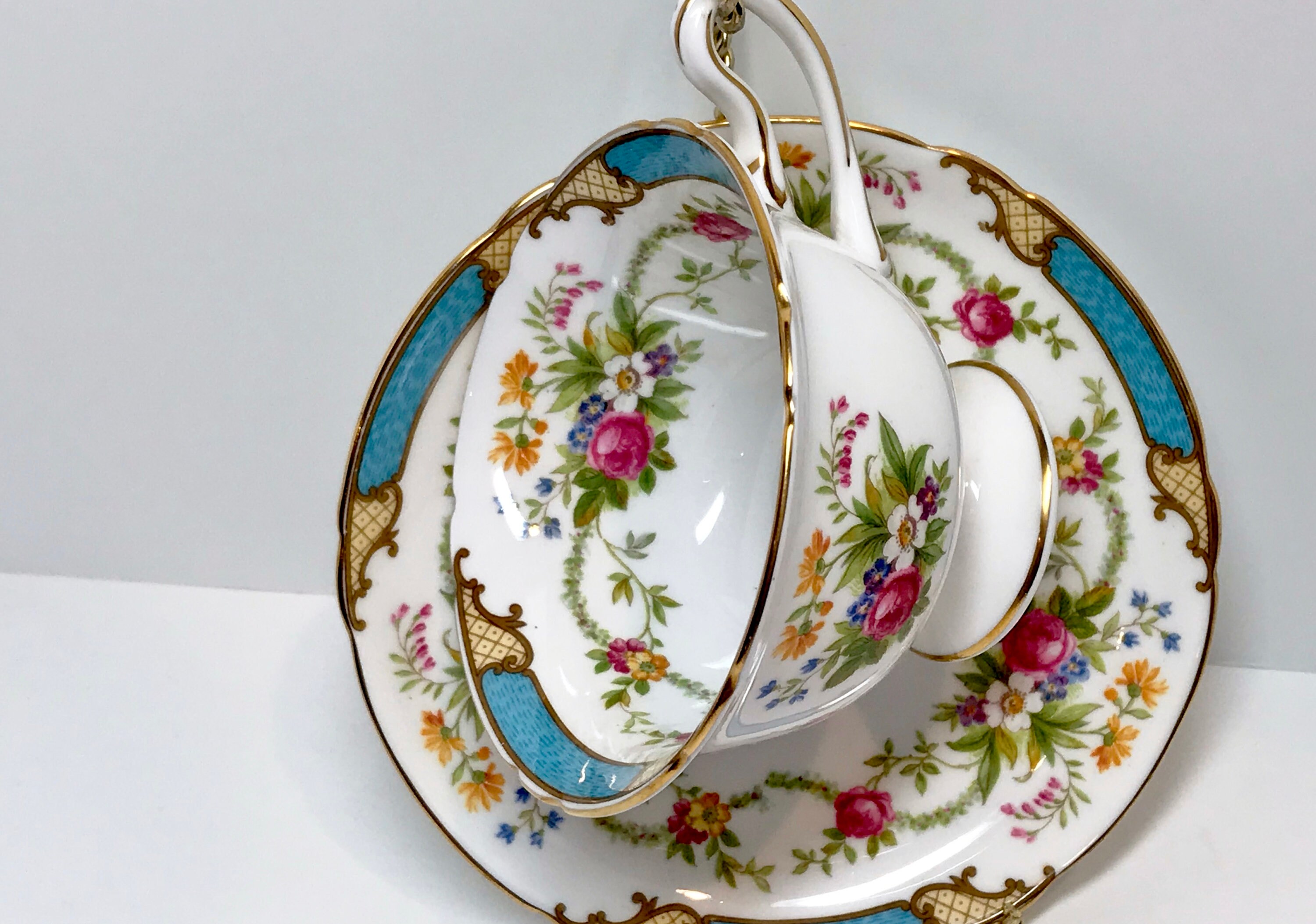 Dubarry by Shelley Tea Cup and Saucer, English Bone China Cups, Shelley