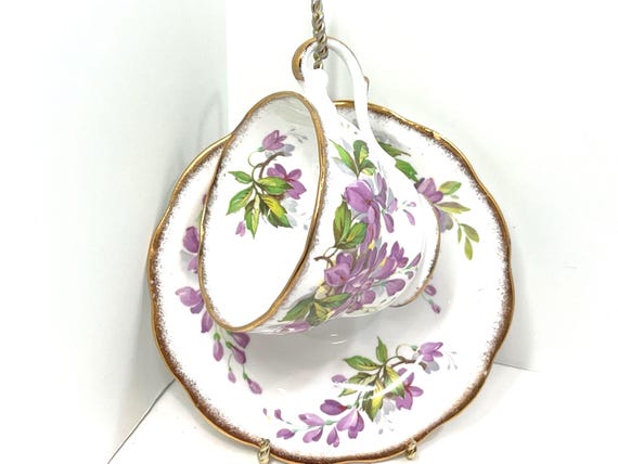 Wistaria Teacup, Royal Standard Teacup, Floral Teacup, Housewarming Gift, Gift for Her, Anniversary Gift, Gift for Friend, Flowered Teacup