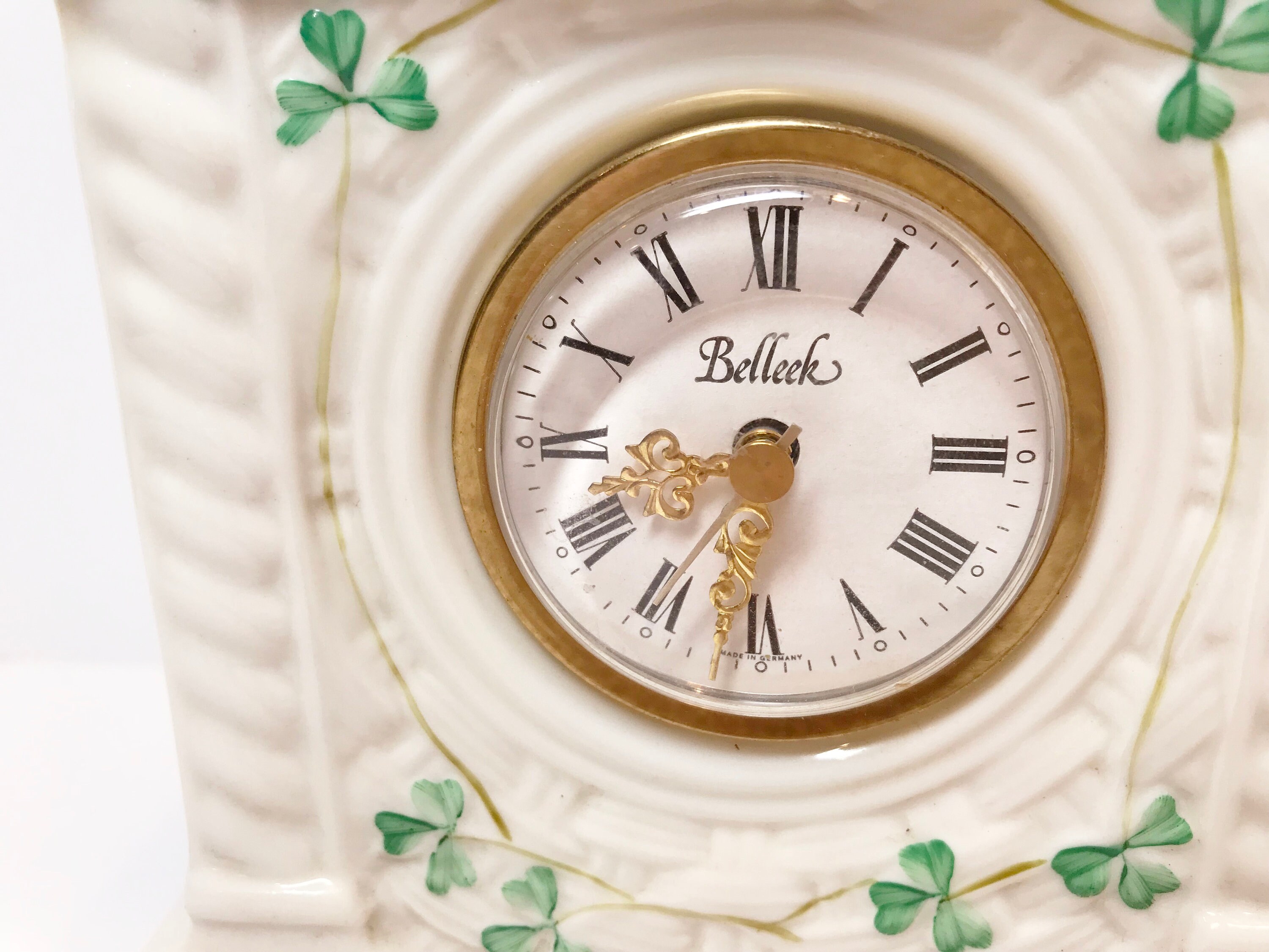 SOLD, Reserved for SR, Belleek Clock, Belleek Porcelain, Made in