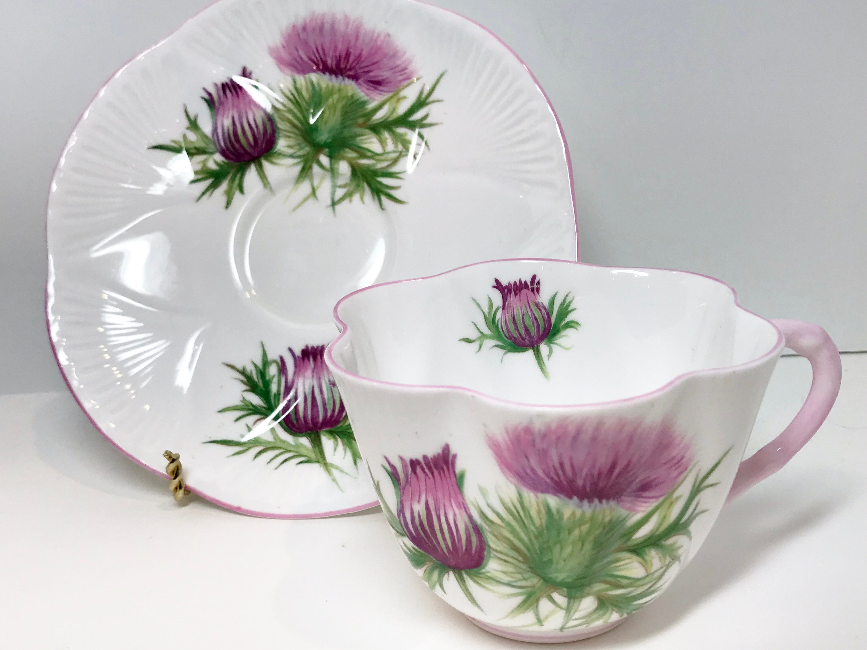 Thistle Shelley Tea Cup and Saucer, Shelley China, Shelley Tea Cups