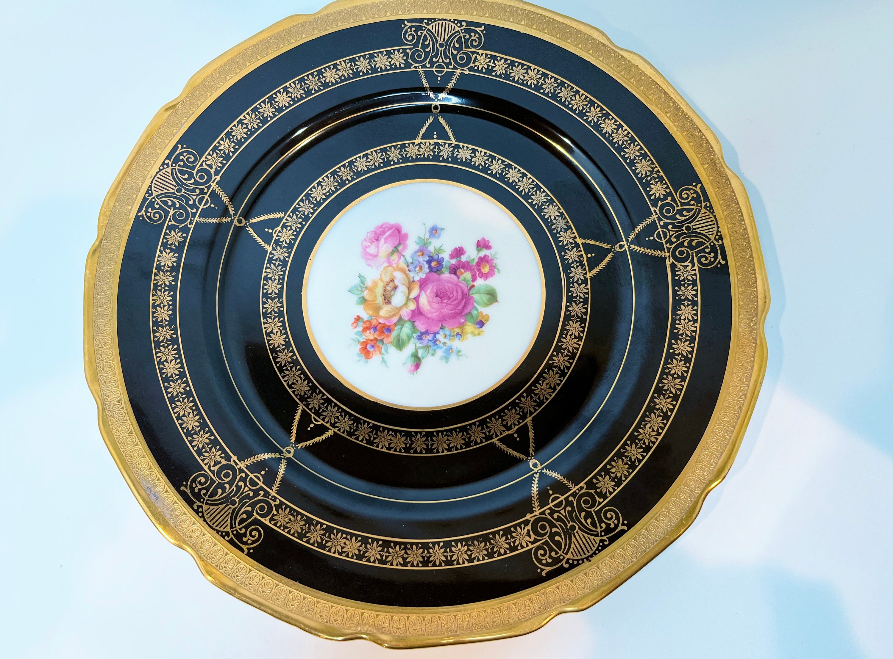 T and V Limoges Plate, Antique Limoges, Tressemans Vogt Limoges, Hand