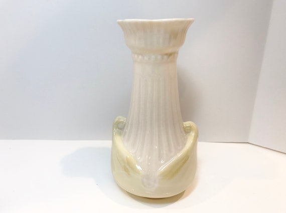 Belleek Vase, Belleek Moore Vase, Belleek China, Irish Porcelain, Made in Ireland, Cream Vase, Irish China, Yellow Lustre Cream Vase