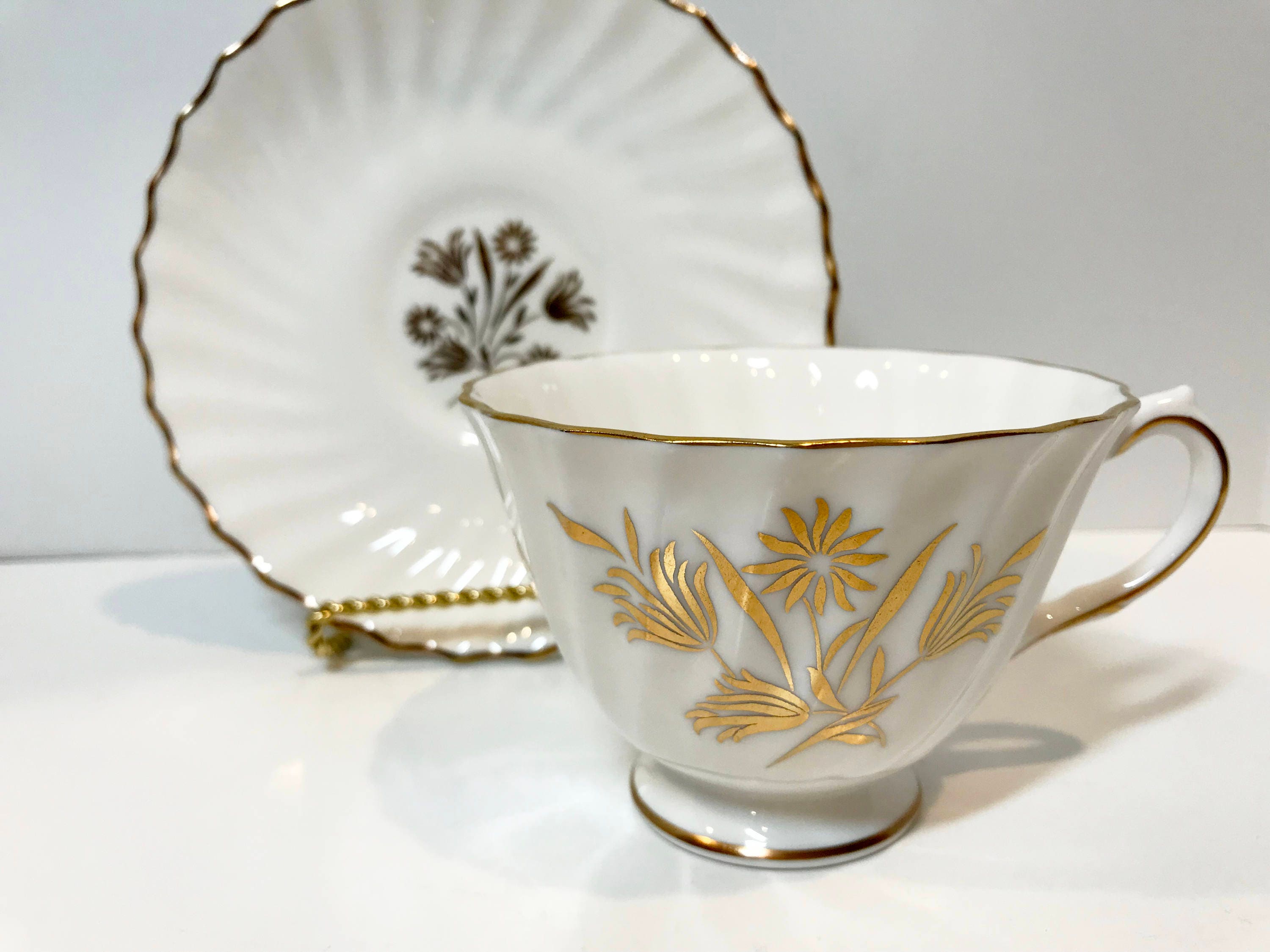 Royal Doulton Teacup and Saucer, English Bone China Cups, English