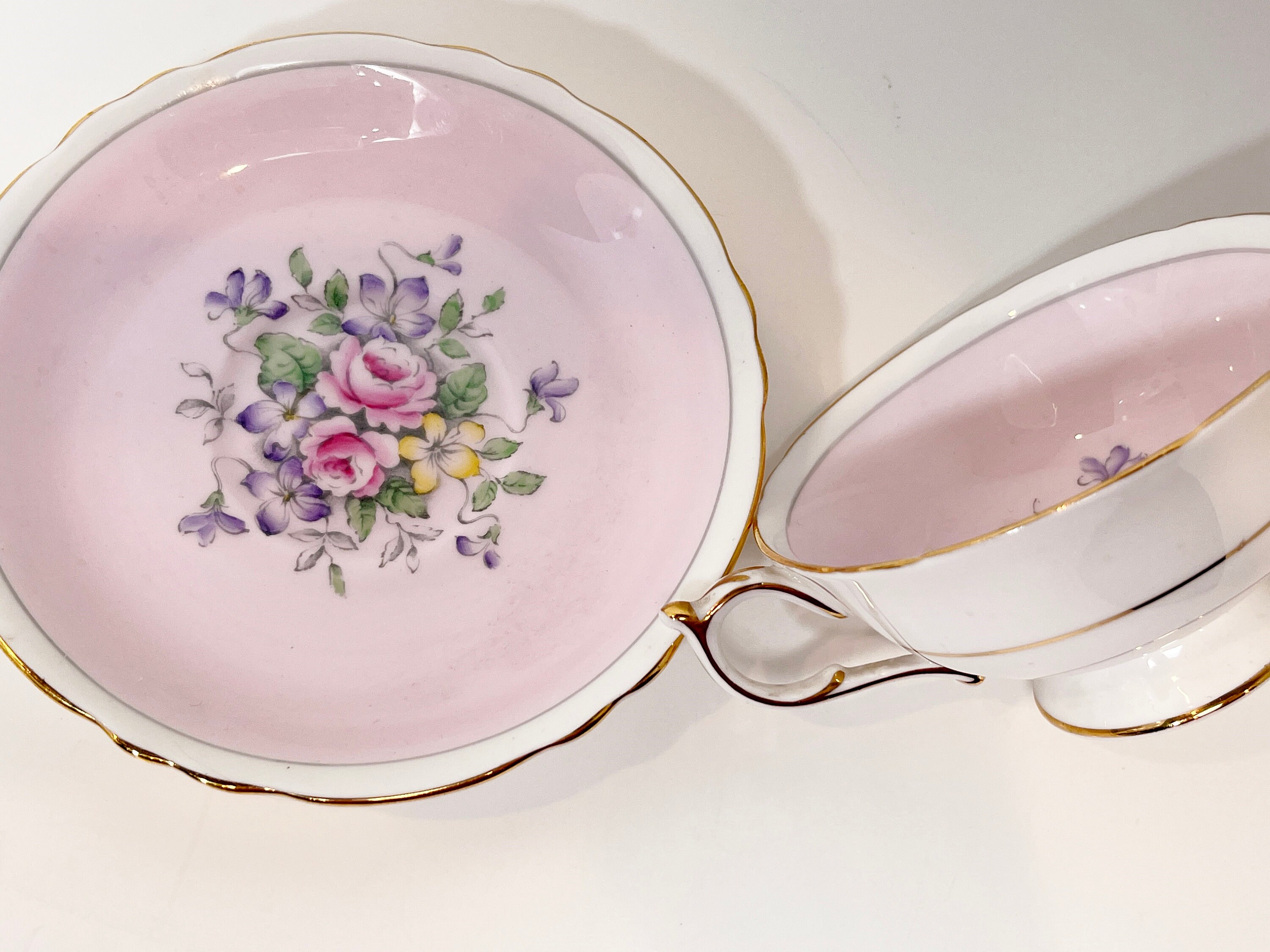 Paragon Teacup and Saucer Floral Teacup Paragon Tea Cup Vintage Tea Cup