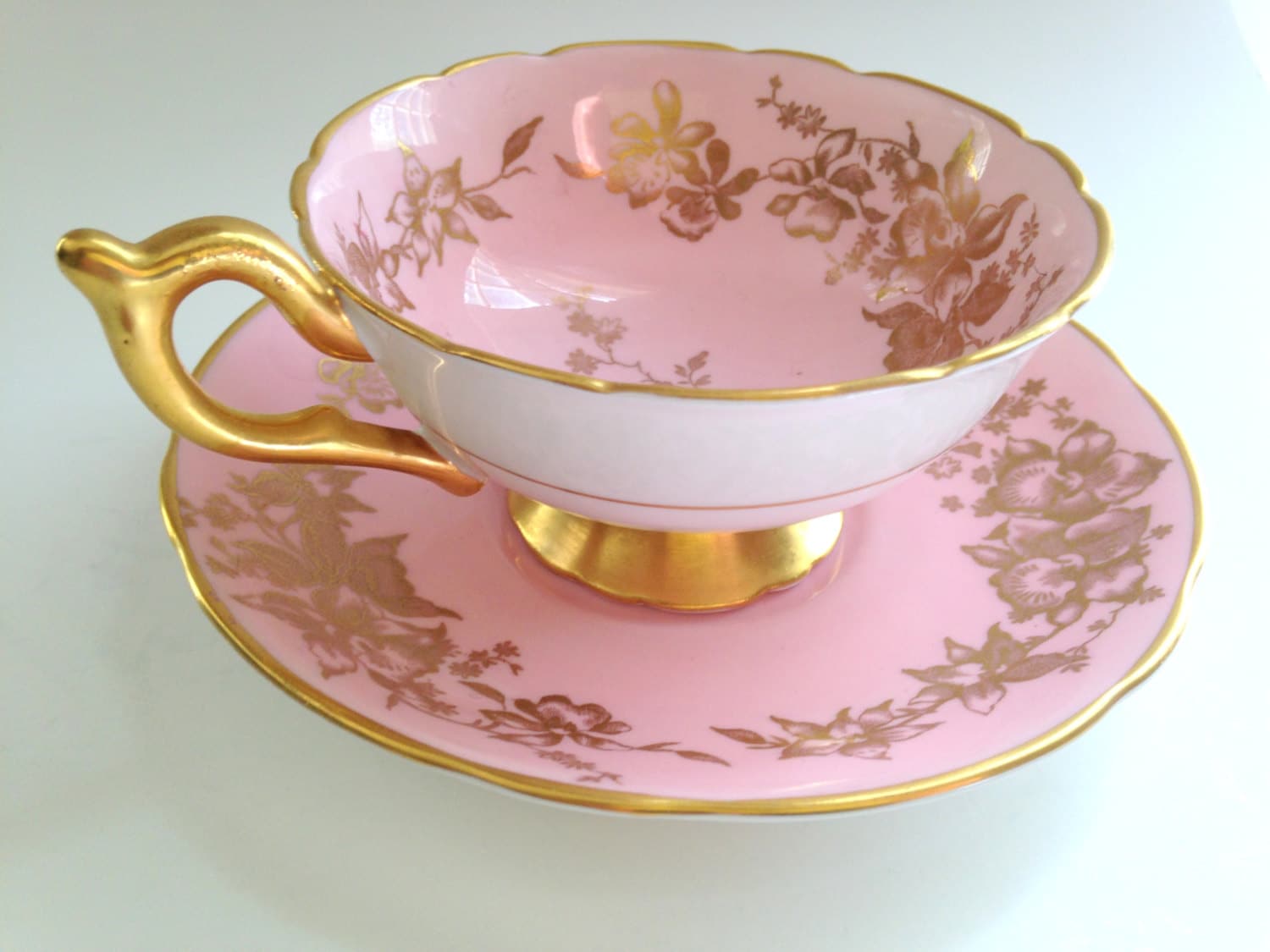 Reserved For Ss Luscious Pink Tea Cup And Saucer Coalport Tea Cups And Saucers Bone China Tea 