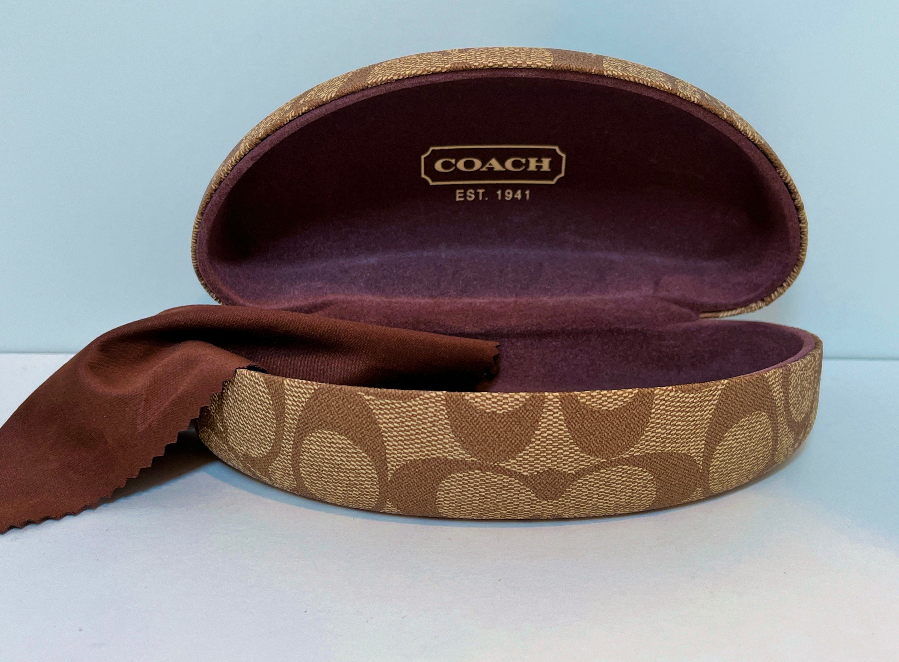 Coach Case, Coach Glasses Case, Brown Coach Case, Coach Eyeglasses Case