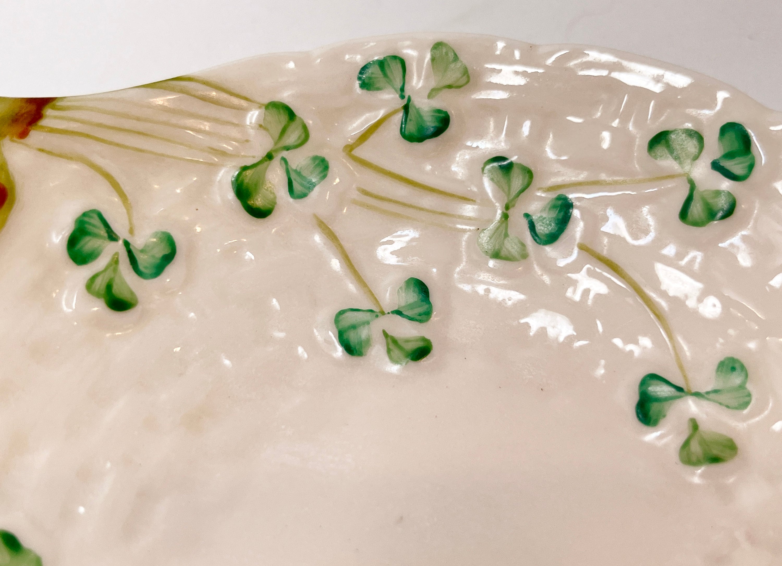Belleek Shamrock Ware Butter Plate, Belleek China, Irish Belleek Butter