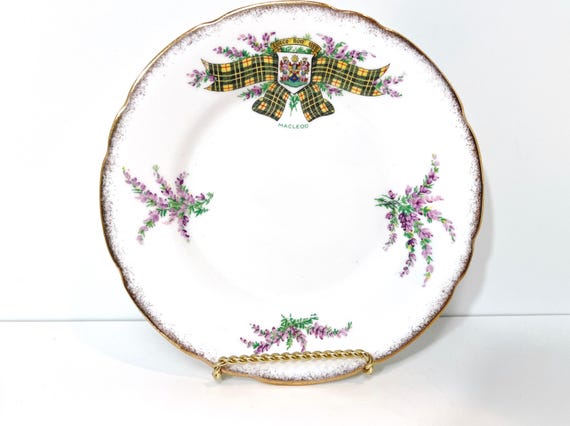 MacLeod Clan Tartan Plate: Royal Stafford Bone China Scottish Decor