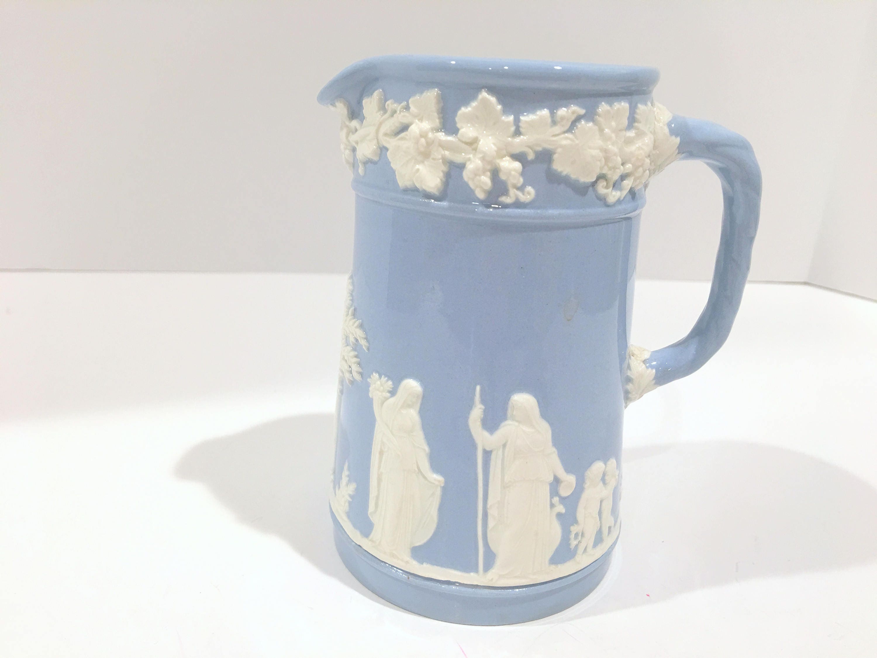 Wedgwood Pitcher, Blue Wedgwood Creamer, Wedgwood of England, Wedgwood