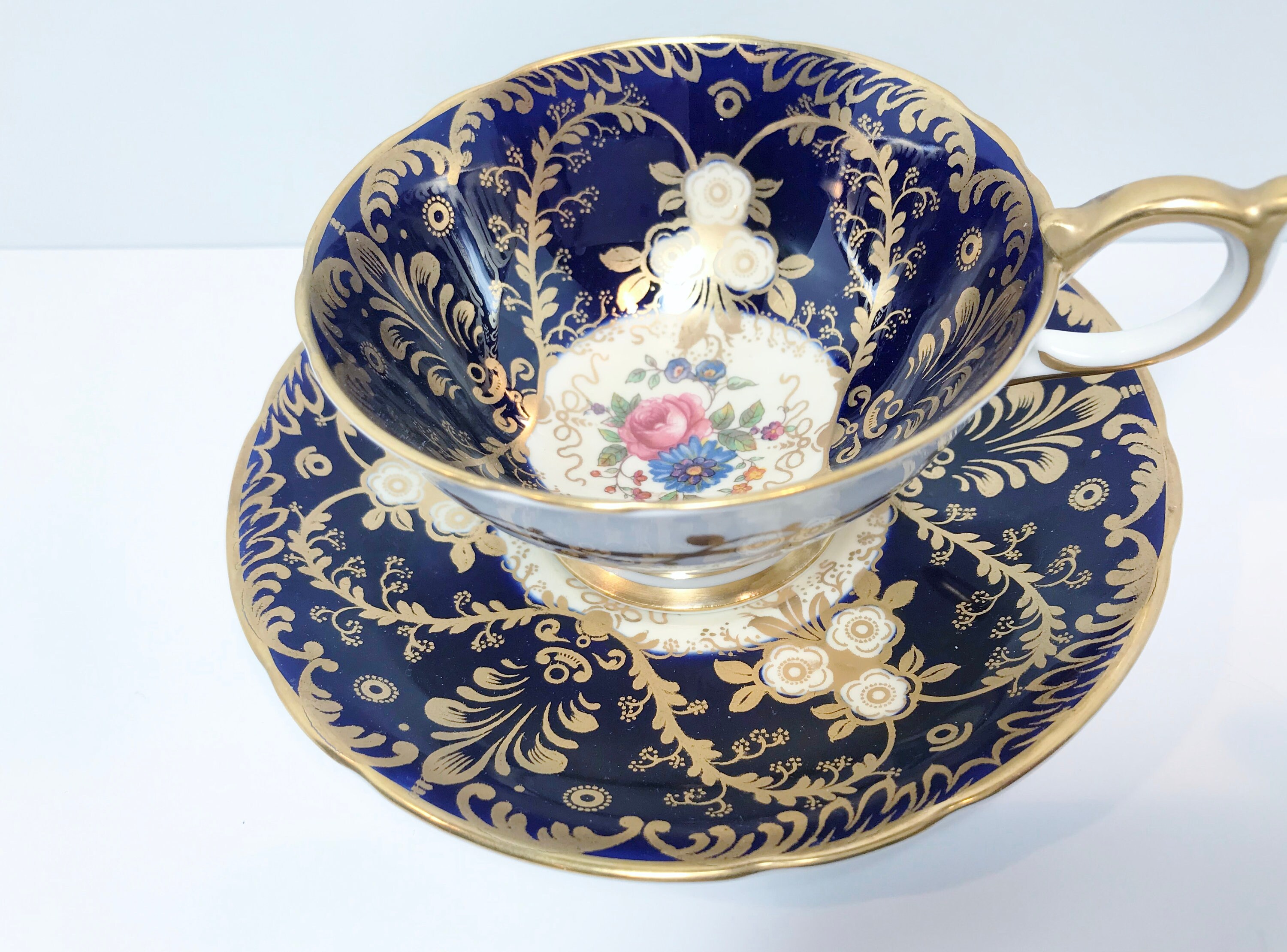 Royalty by Aynsley Teacup and Saucer, Antique Tea Cups Vintage, Aynsley