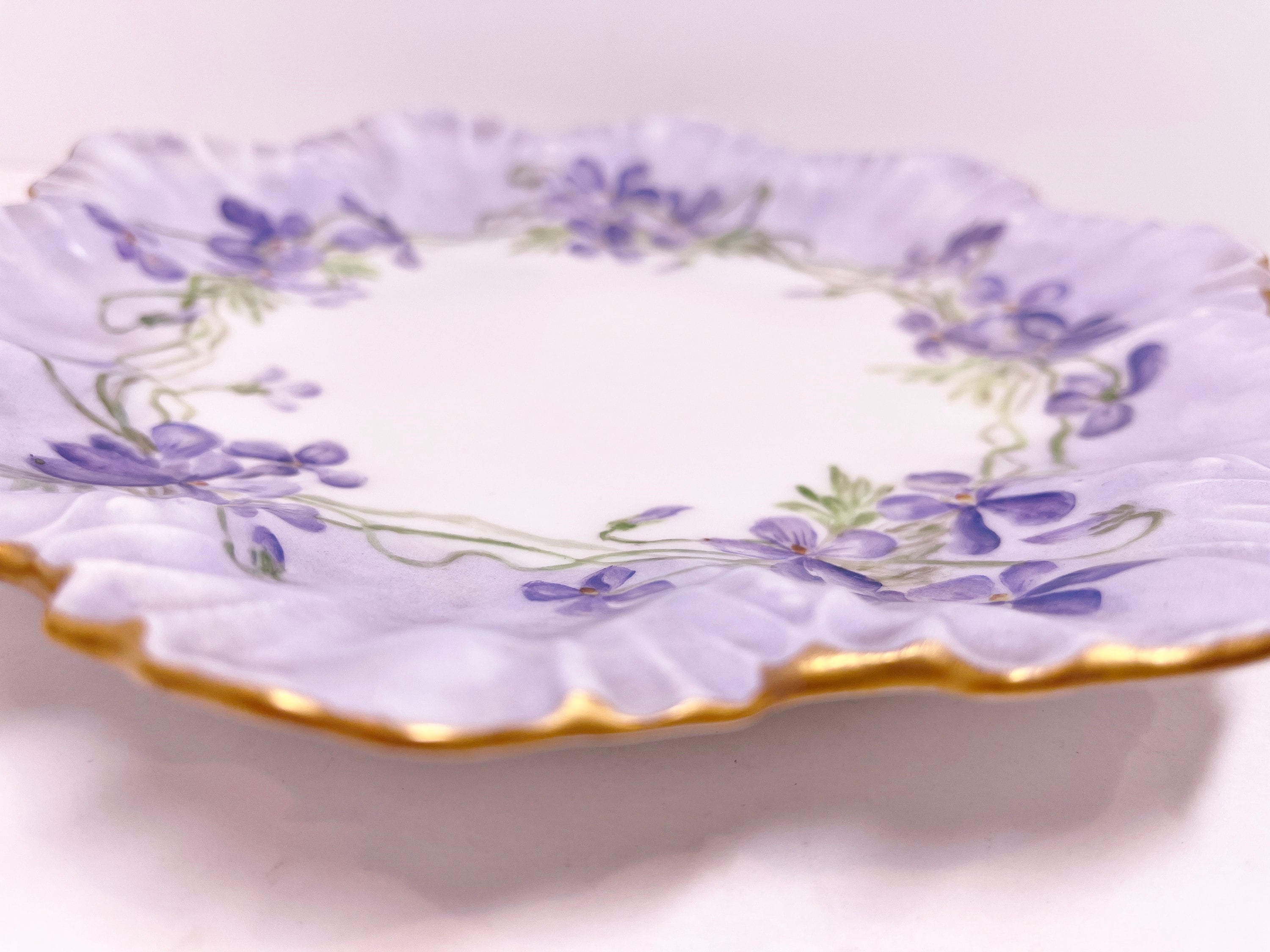 Alfred Lanternier Limoges France Plates, French Limoges Plates, Floral