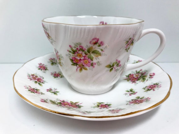 Apple Blossom Teacup, Queens Teacup and Saucer, Countryside Series, Floral Teacups, Vintage Teacups, Antique Teacups Vintage