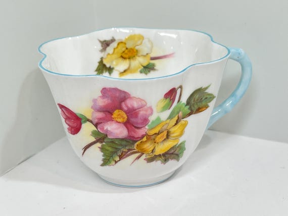 Shelley Teacup ONLY, Shelley Begonia Pattern, Shelley China, Replacement Teacup, Gift for Her