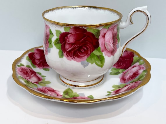 Old English Rose by Royal Albert , Pink Rose Teacup , Vintage Teacup , Floral Tea Cup , Housewarming Gift for Her , Hostess Gift