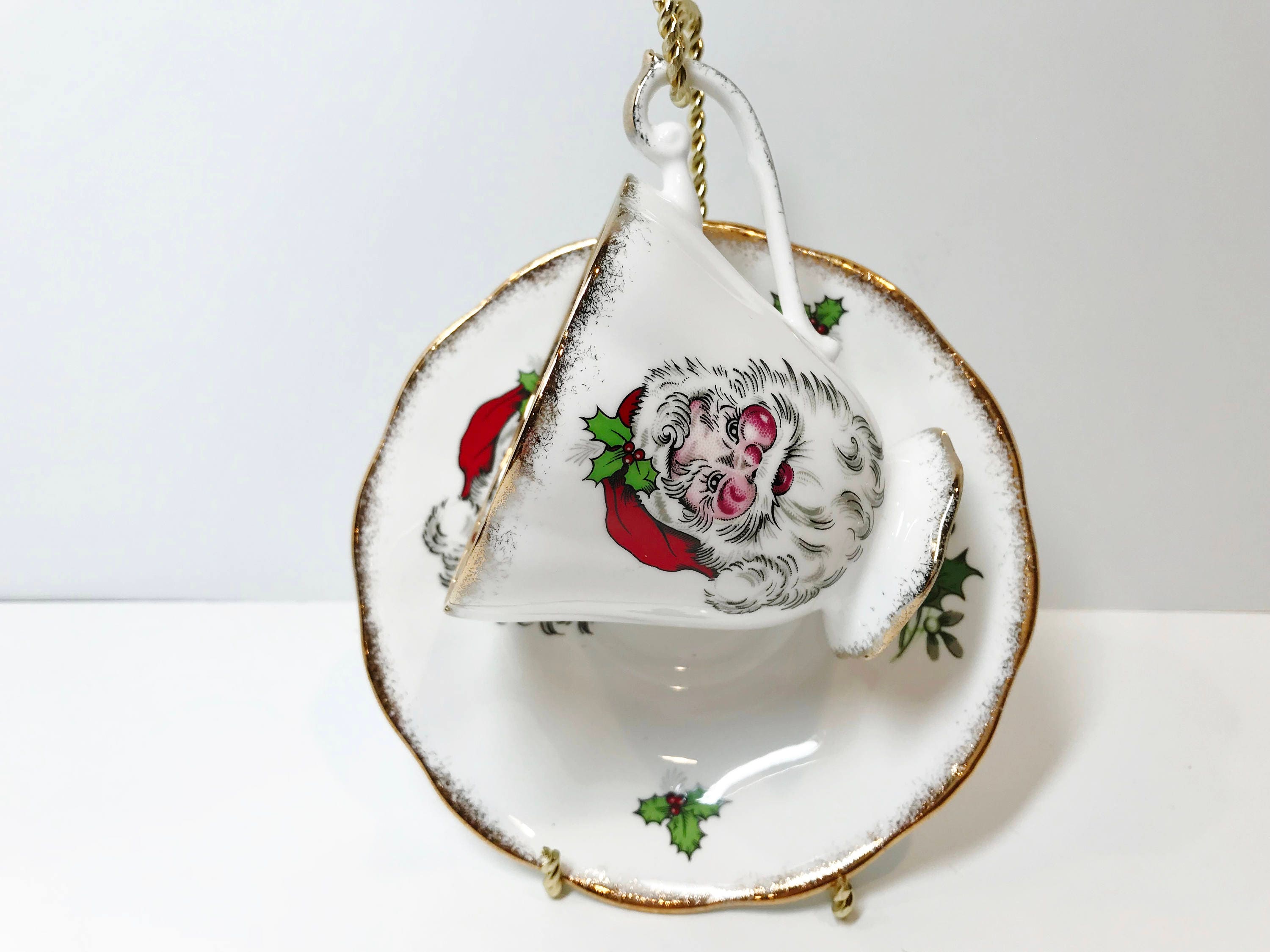 Reserved for SR, Royal Standard Tea Cup and Saucer, Santa Tea Cup