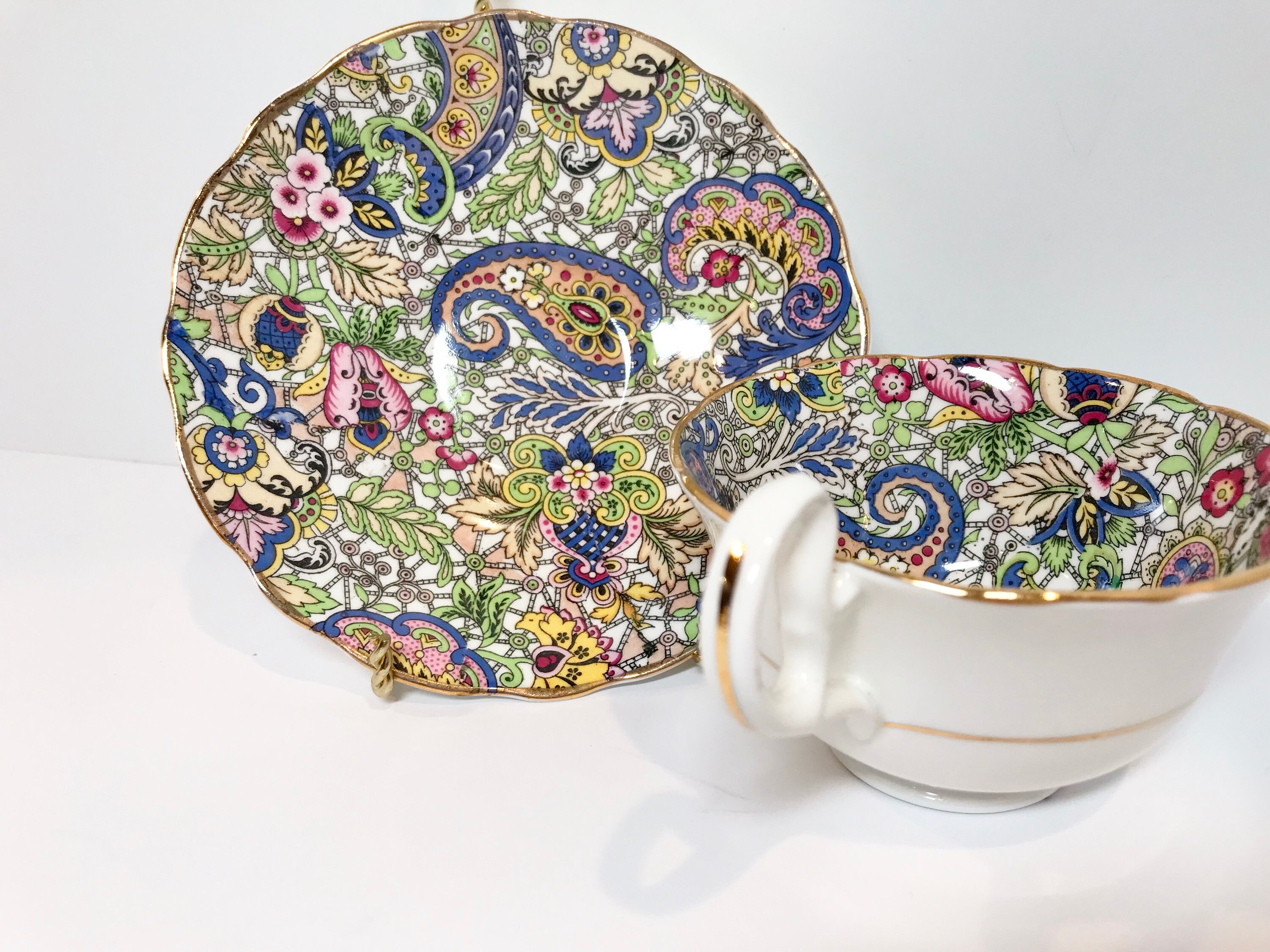 Radfords Chintz Tea Cup and Saucer, Chintz Tea Cups, English Teacups, Made in England, Antique