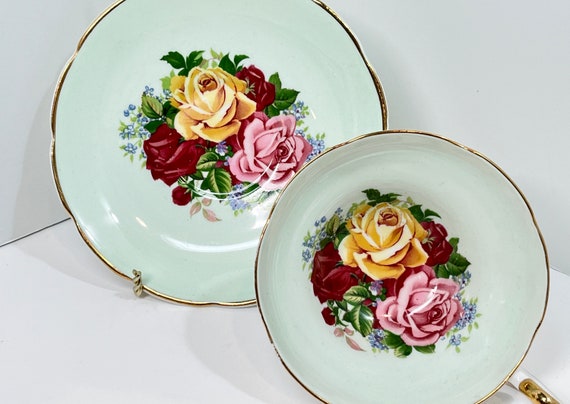 Stanley Teacup and Saucer, Rose Teacup, Vintage Teacups, English Teacup, Floral Teacup, Gift for Her, Anniversary Gift, Housewarming Gift