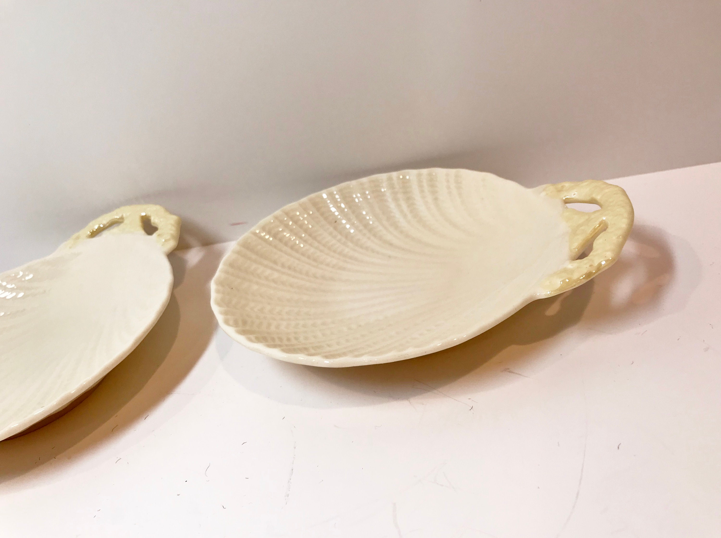 Sold, Reserved for SR, Belleek Dishes, Limpet Butter Pats, Irish Porcelain, Made in Ireland
