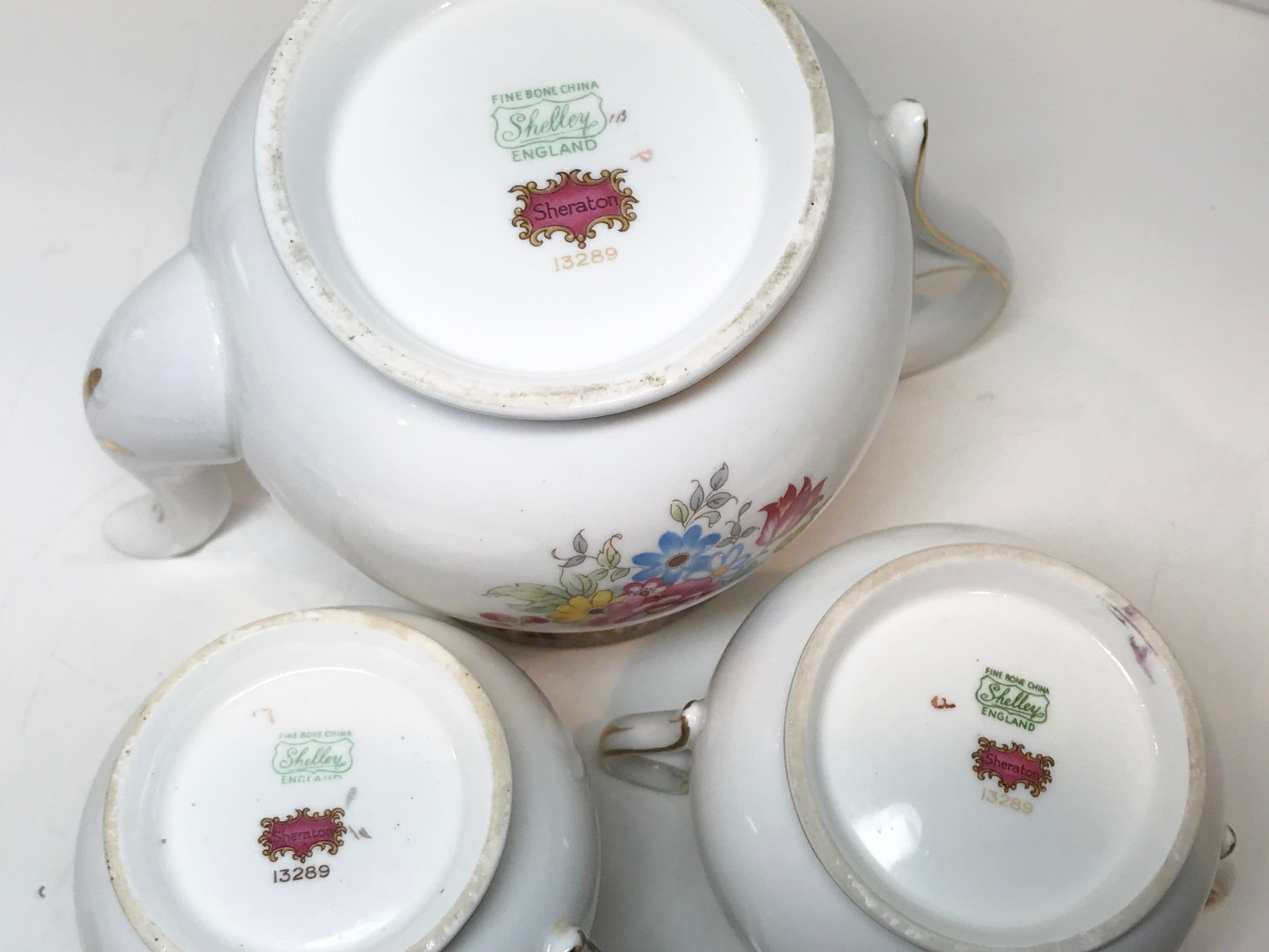 Shelley Teapot, Pink Sheraton Teapot, Antique Teapot, Vintage Teapot