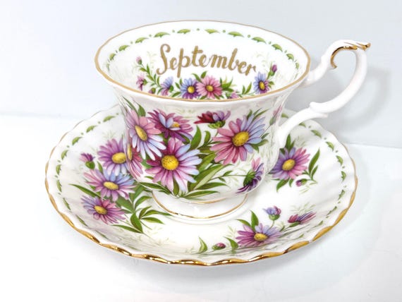 September Birthday, Royal Albert, Flower of the Month Teacup, Birthday Teacup, Gift for Her, Anniversary Gift, Housewarming Gift