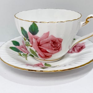 Pink Rose Teacup by Paragon Bone China , Paragon Teacup , Paragon Tea Cup , Gift for Her , Hostess Gift , Floral Teacup , Friend Gift