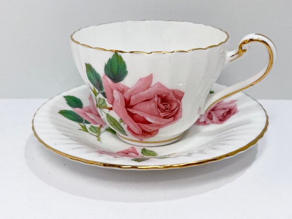 Pink Rose Teacup by Paragon Bone China , Paragon Teacup , Paragon Tea Cup , Gift for Her , Hostess Gift , Floral Teacup , Friend Gift