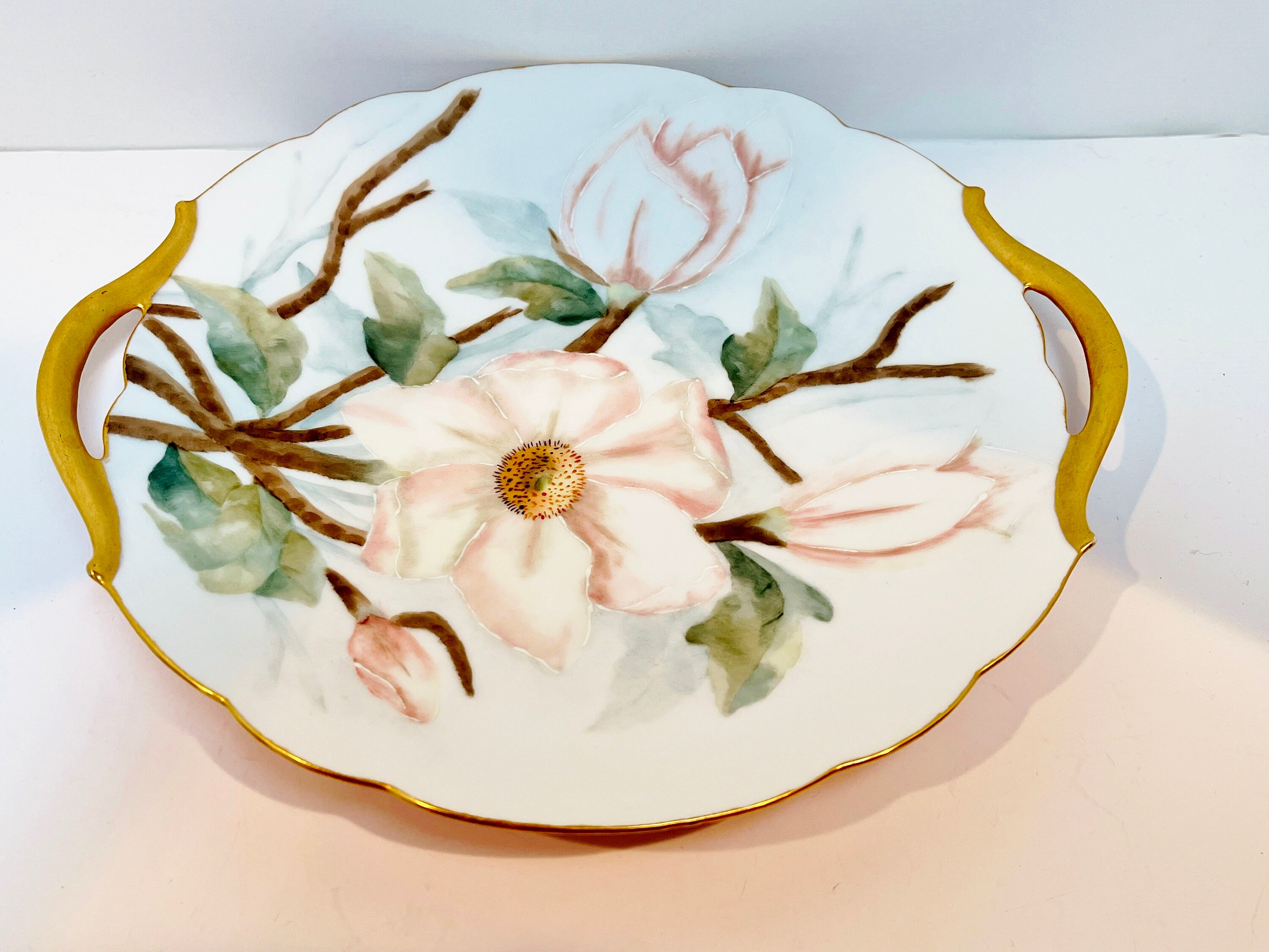 T and V Limoges Plate, Antique Limoges, Tressemans Vogt Limoges, Hand