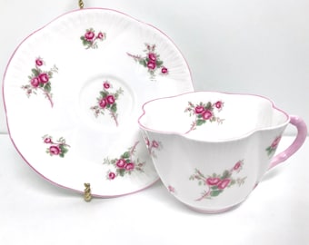 Shelley Bridal Rose - Oleander Shape Teacup and Saucer - Etsy