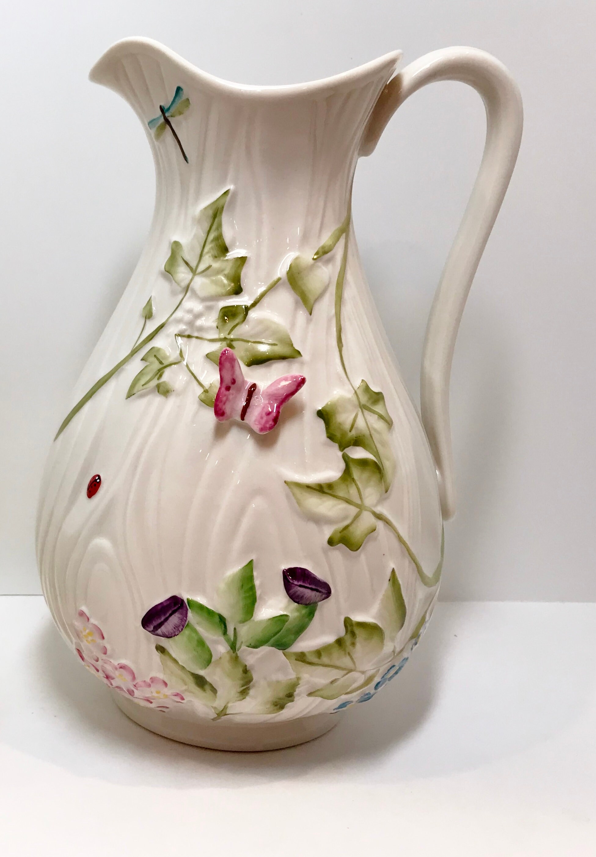 Reserved for SR, Belleek Milk Jug, Springtime Pitcher, Belleek Pitcher
