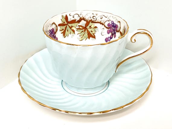 Aynsley Teacup , Aqua Teacup , Housewarming Gift , Anniversary Gift, Gifts for Her , Friend Gift , Gifts for Him , Thank You Gift