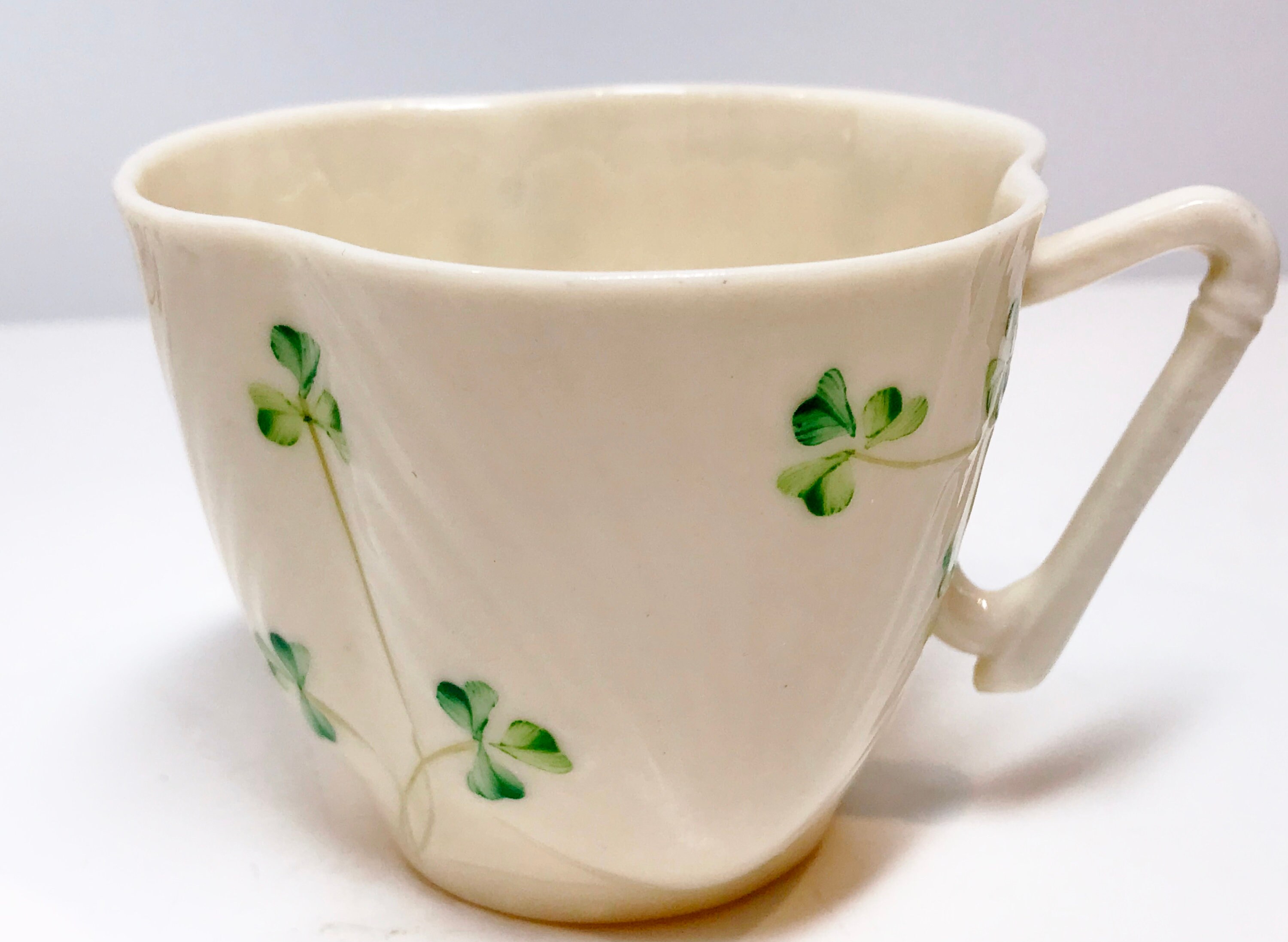 Harp Shamrock Ware Belleek Tea Cup Only, Irish Tea Cup, Belleek China, Irish Porcelain, Antique