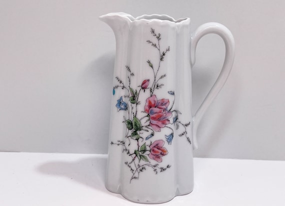 French Limoges Pitcher , Haviland Limoges Pitcher, French Limoges , Floral Limoges , Antique Limoges , Housewarming Gift for Her , Hostess