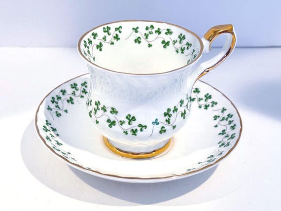 Royal Tara Teacup and Saucer: Shamrock Tea Cups