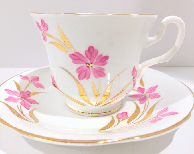 Royal Stuart Tea Cup and Saucer, Hand Painted Cups, Antique Teacups, Vintage Tea Cups, English
