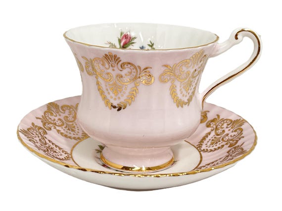 Paragon Teacup and Saucer , Floral Teacup , Vintage Tea Cup  , Gift for Her , Anniversary Gift , Pink Teacup , Birthday Gift