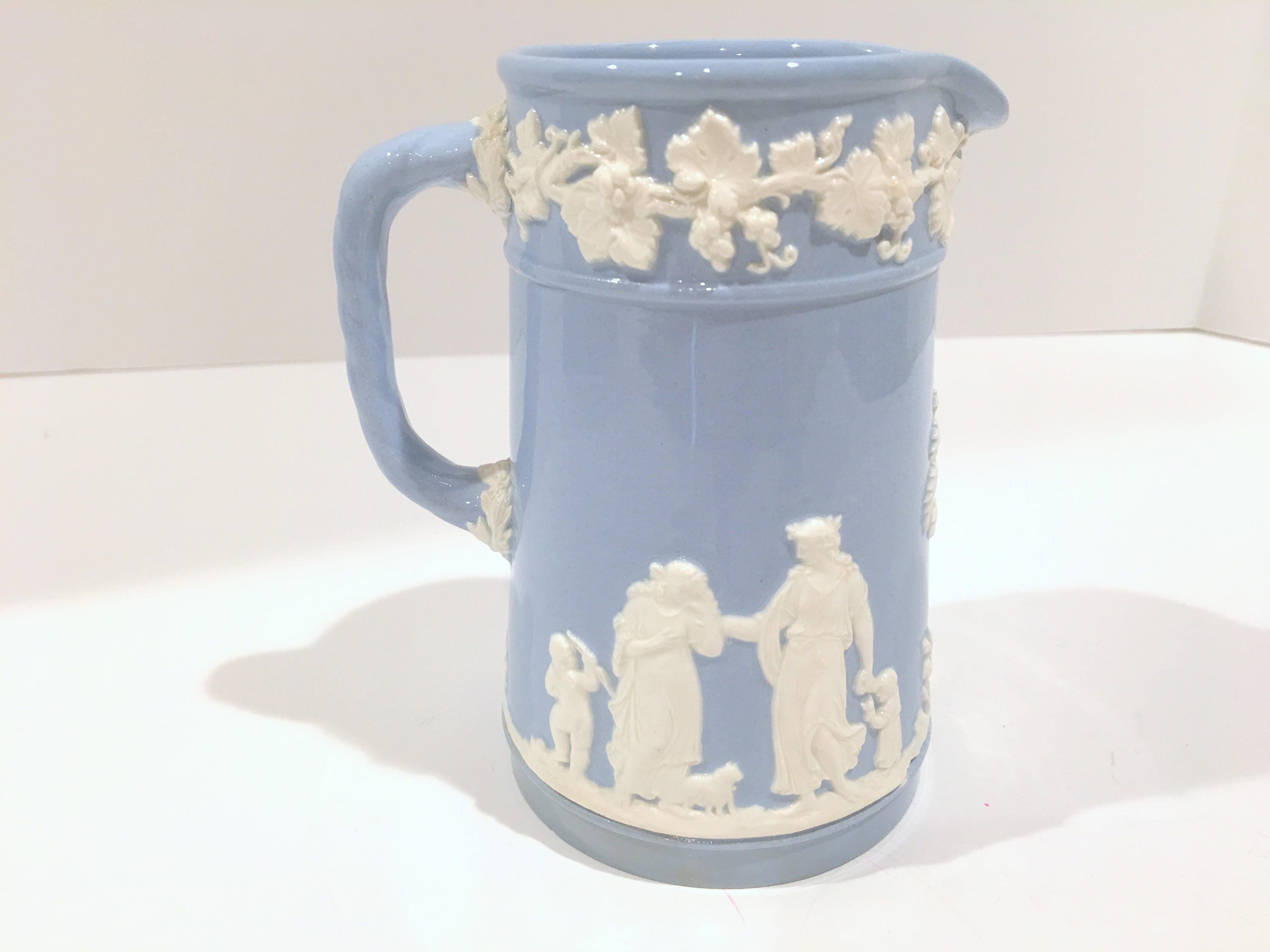 Wedgwood Pitcher, Blue Wedgwood Creamer, Wedgwood of England, Wedgwood