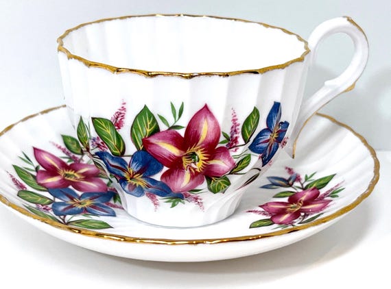 Jason Teacup and Saucer, Floral Teacup, Vintage Teacup, English Bone China, Gift for Friend, Gift for Her, Birthday Gift, Housewarming Gift