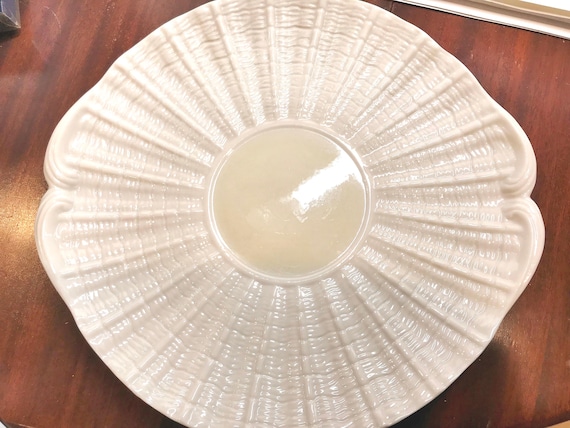 Vintage Belleek Limpet Tea Ware Plate: Irish Porcelain Cake Plate