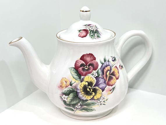 Pansy Teapot, Arthur Wood Teapot, Floral Teapot, Gift for Her, High Tea, Afternoon Tea, Housewarming Gift, Birthday Gift