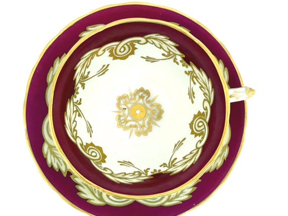 Tuscan Teacup and Saucer, Vintage Tea Cup