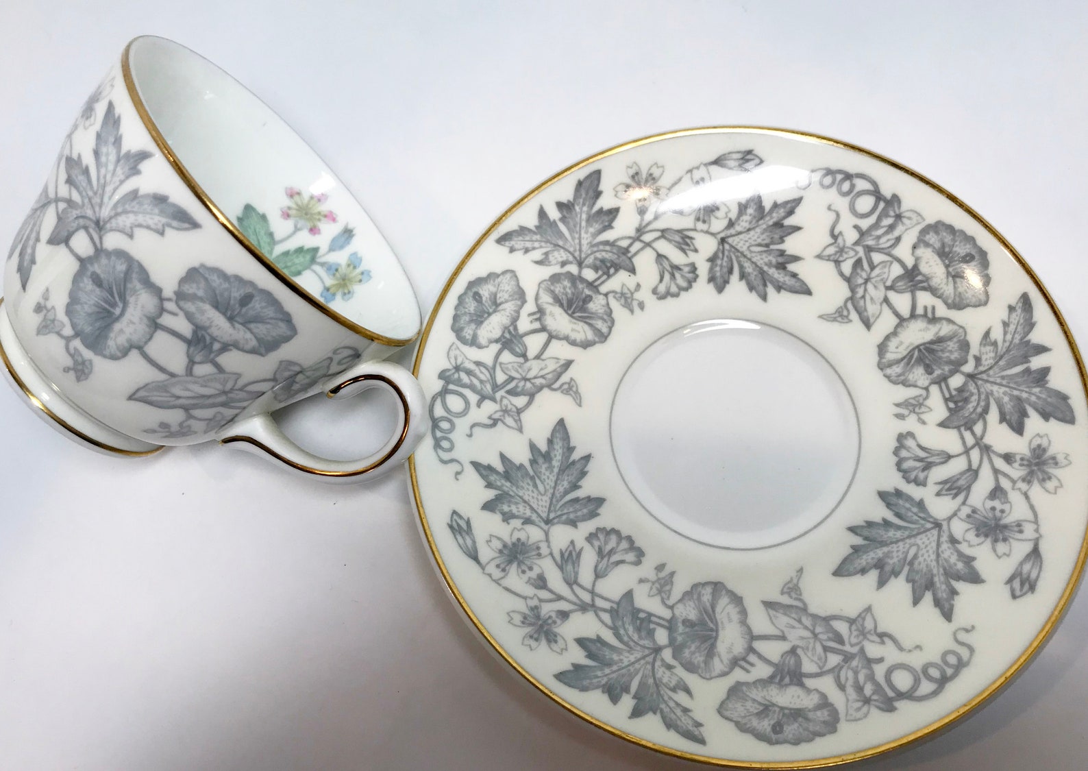 Wedgwood Teacup and Saucer Wildflower Pattern Wedgwood Etsy