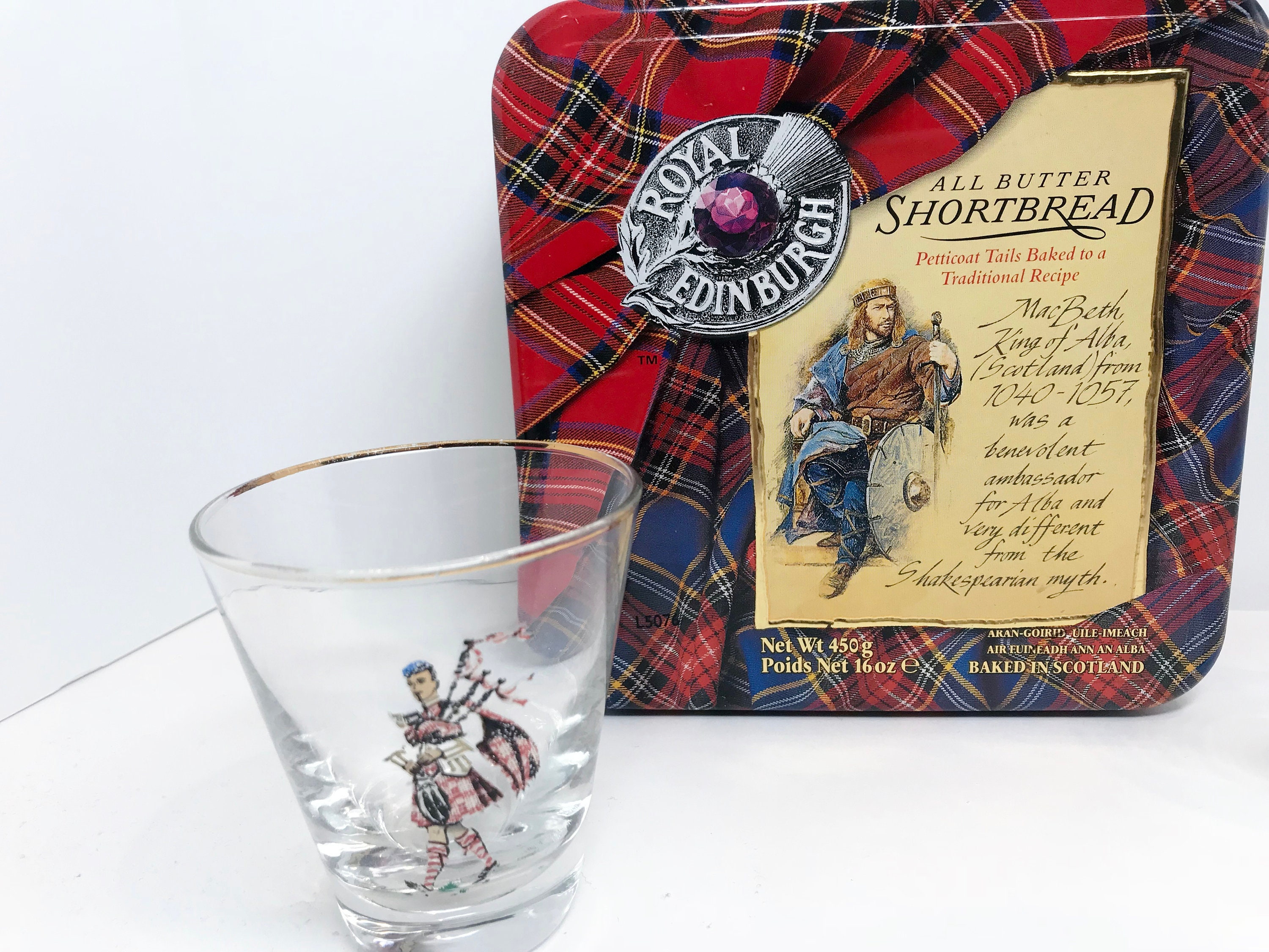 Bagpiper Glass, Scottish Dancer Glass, Scottish Glasses, Scotland Shot