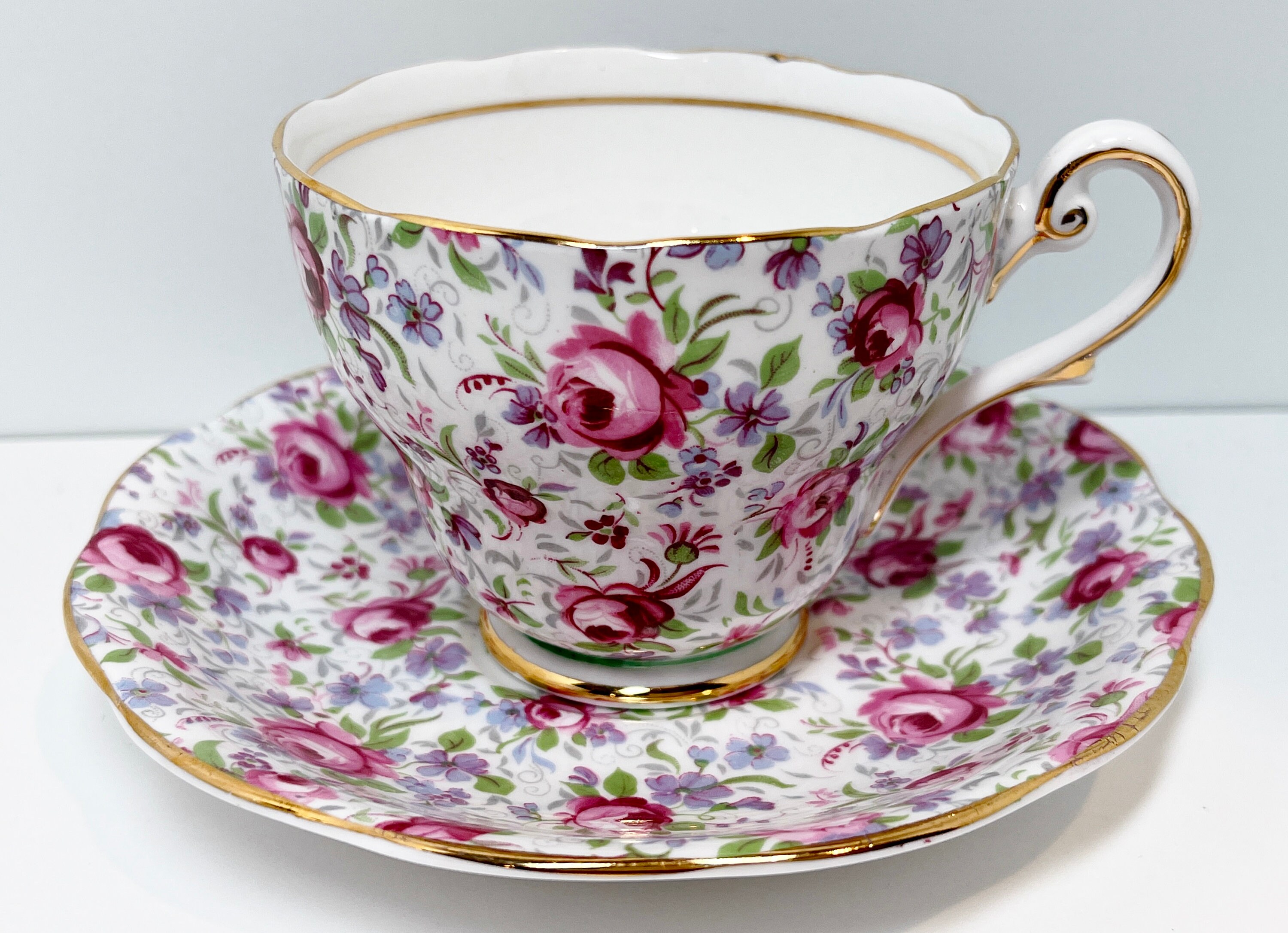 Royal Standard Teacup and Saucer, Rose Teacups, Vintage Teacups, Rose