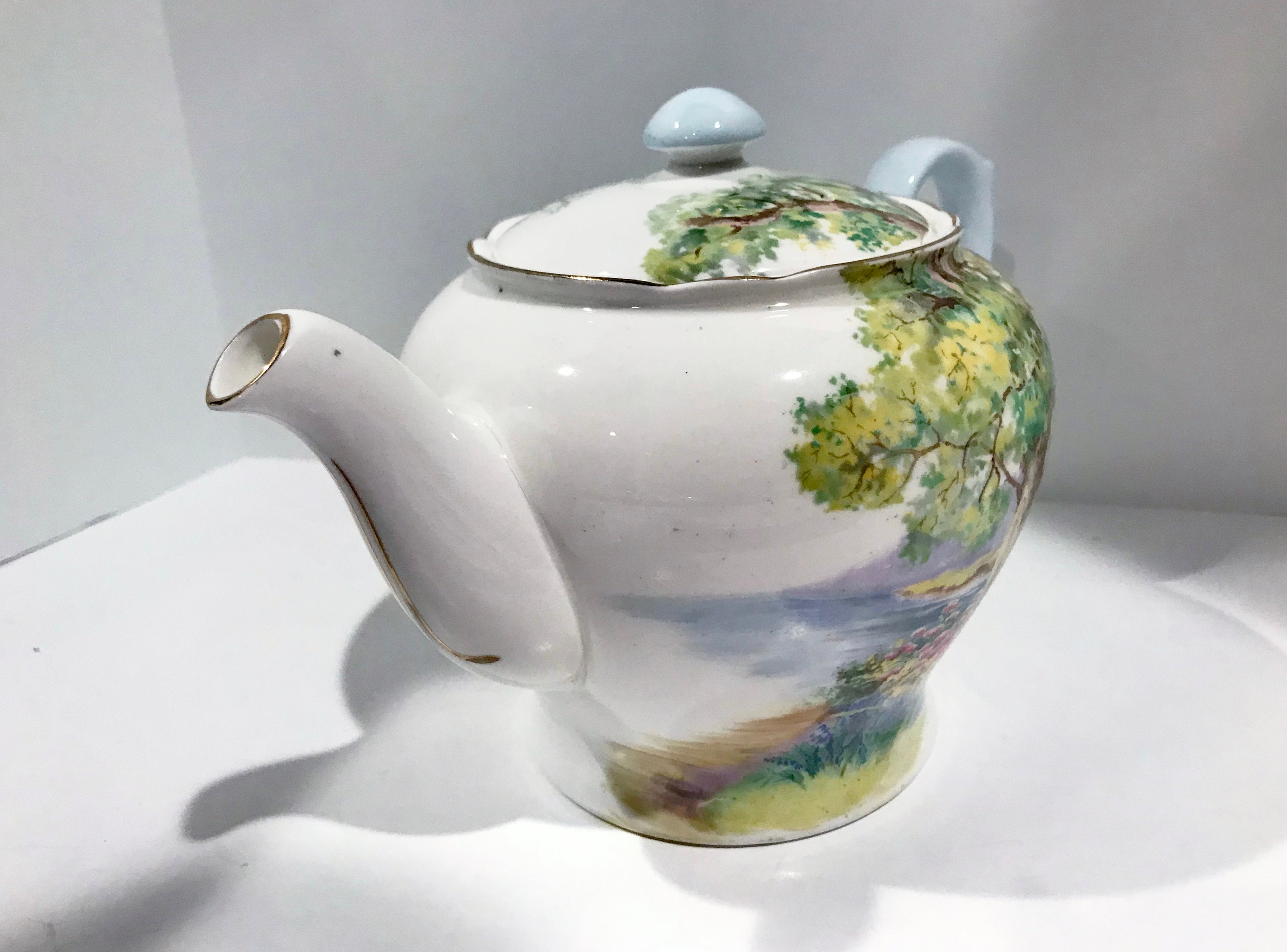 Shelley Teapot, Shelley Woodlands, Shelley China, Shelley Bone China, Shelley Teacups, Antique