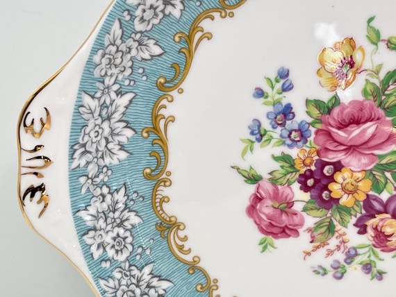 Royal Albert Plate, Enchantment Pattern, Cake Plate, Wall Decor, 9 Inch Plate, Floral Plate, Gift for Her, Anniversary Gift, Birthday Gift