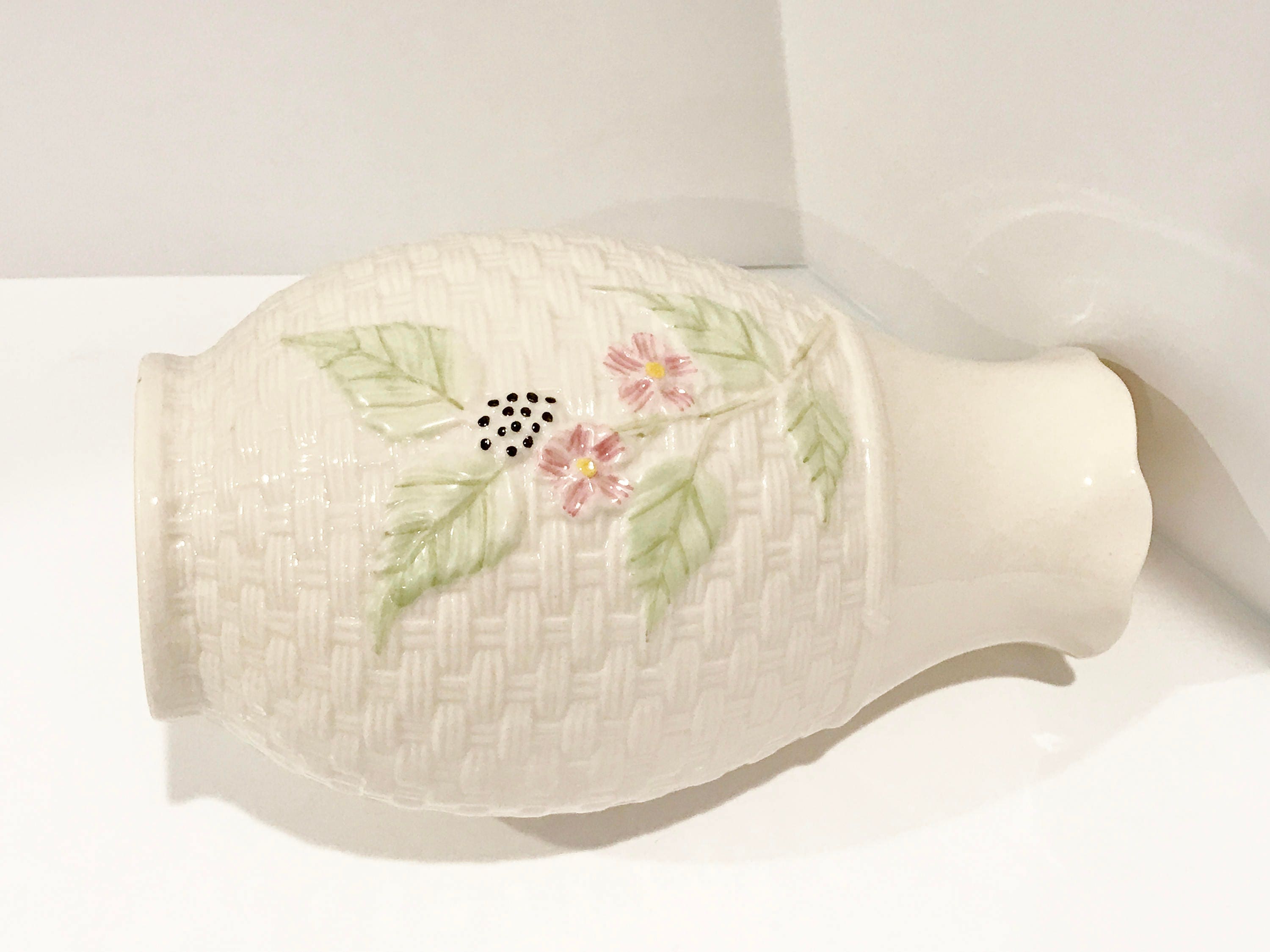 Reserved for SR, Summer Briar Belleek Vase, Irish Vase, Belleek China
